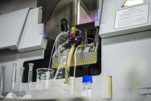 Scientists are using Atomic Absorption Spectroscopy (AAS) to analyze heavy metals in sample solutions.For example, element Pb, Fe, Mn, Ag, etc.