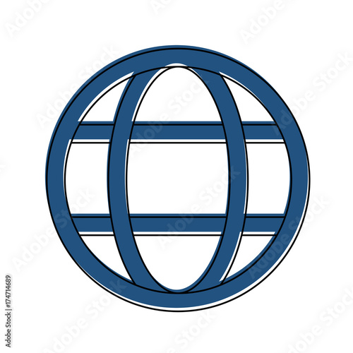 earth globe diagram icon imagevector illustration design 