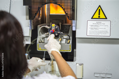 Scientists are using Atomic Absorption Spectroscopy (AAS) to analyze heavy metals in sample solutions.For example, element Pb, Fe, Mn, Ag, etc.