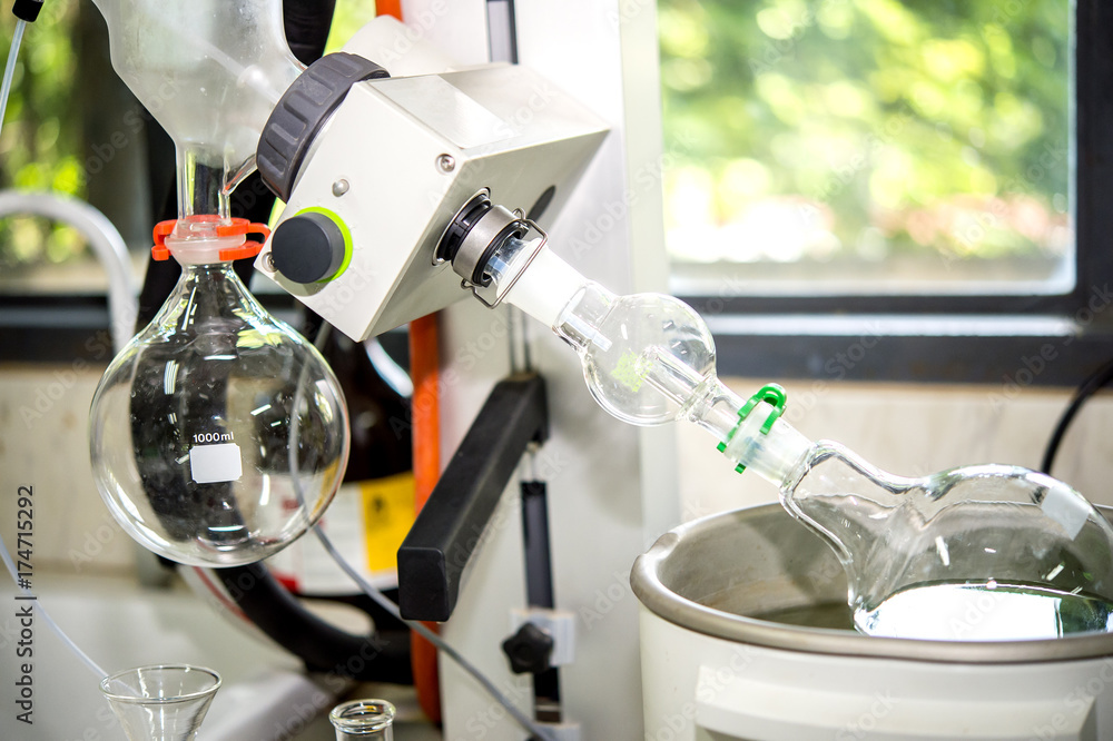 A rotary evaporator is a device used in chemical laboratory for the