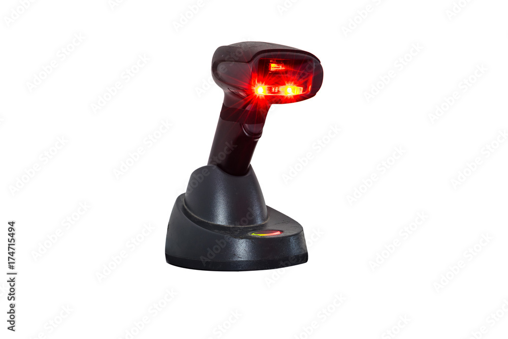 Barcode scanner on with background Barcode scanner on with background