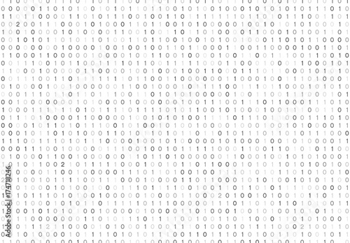 Streaming binary code background vector illustration. Data matrix. photo