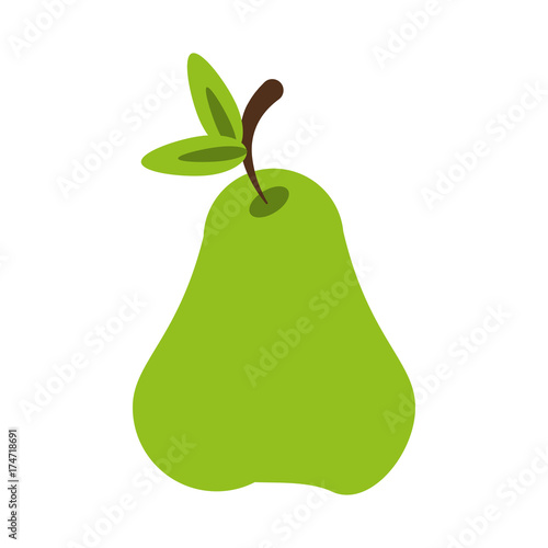 pear fruit icon image vector illustration design