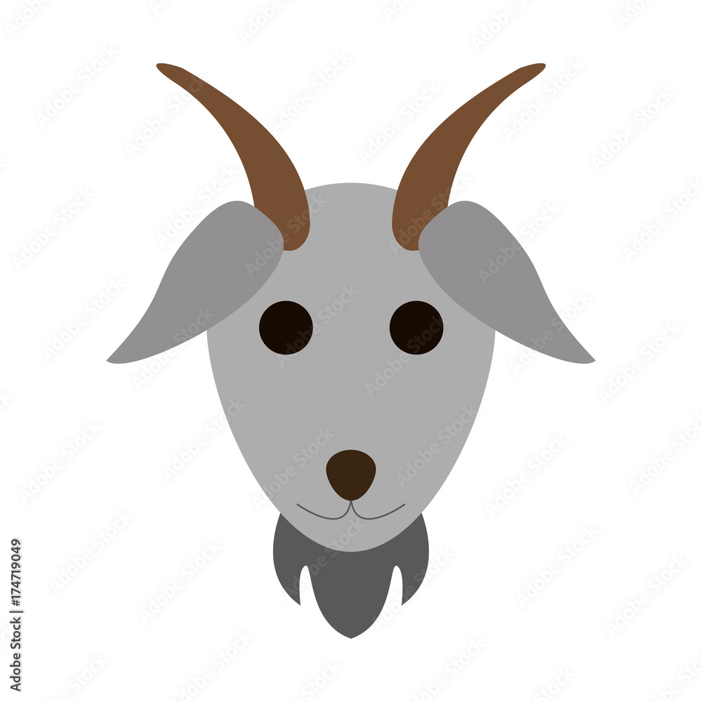 goat animal face cartoon icon image vector illustration design goat animal face cartoon icon image vector illustration design