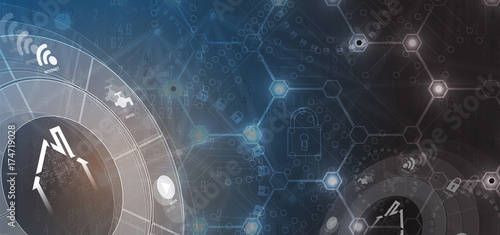 smart home technology futuristic concept for business background