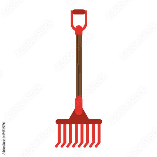 rake tool icon image vector illustration design 