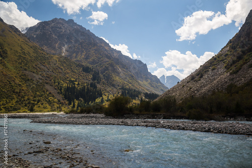 Mountain Stream in Kyrgyzstan photo