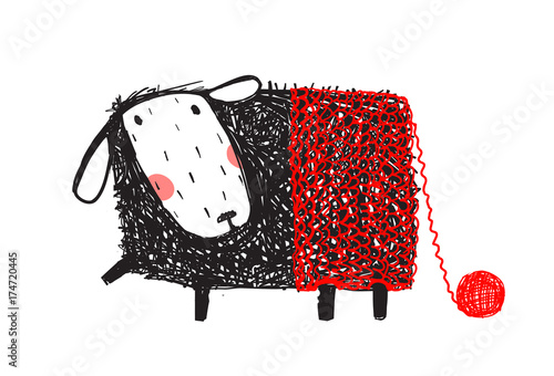 Funny Sheep Wearing Knitted Warm Pants