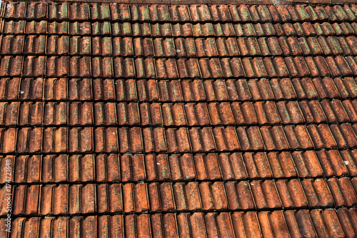 Alt german roof covered with Bitumin tiles.