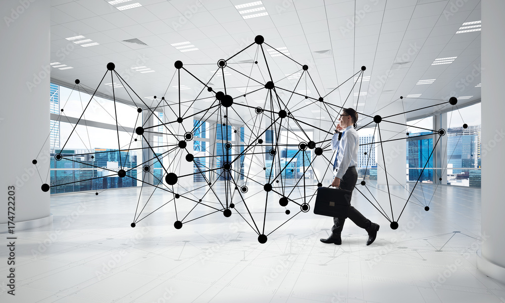 Networking and social communication concept as effective point for modern business Networking and social communication concept as effective point for modern business