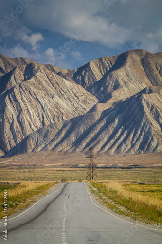 Kyrgyzstan Landscape and Road