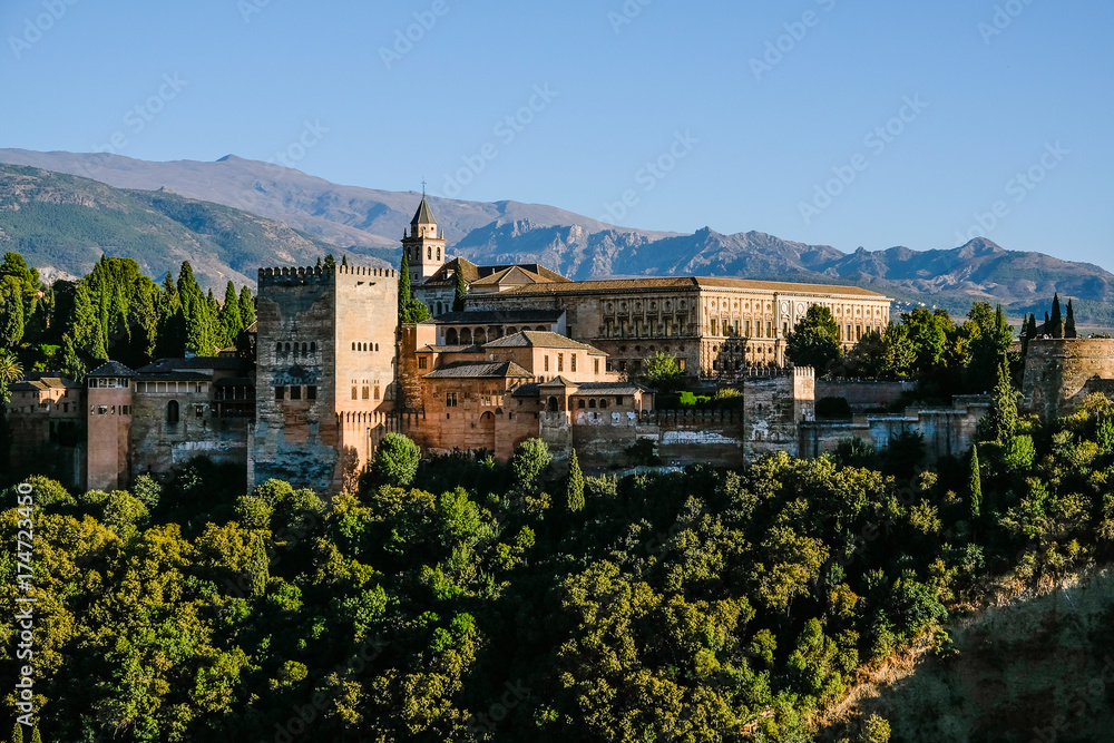 View of the Alhambra in Granada, Spain