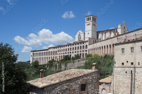 Basilica of San Francesco d'Assisi in Italy - outer view
