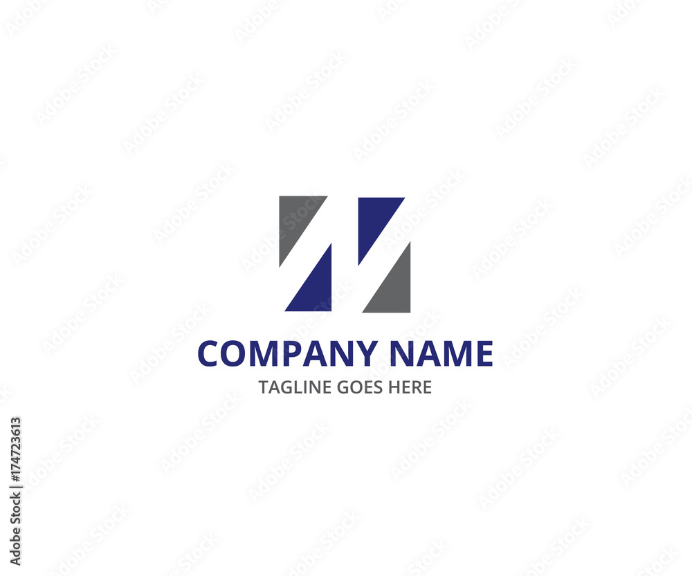 Letter N Negative Space Logo Letter N Negative Space Logo