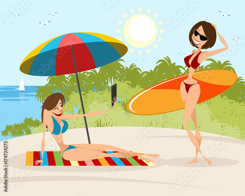 Girls on the beach