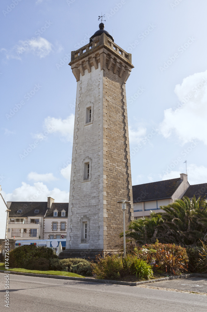 Lighthouse of Roscoff at the Cote d'Armor, Brittany, France