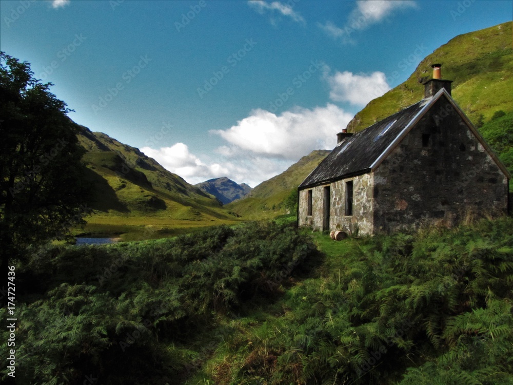 Hütte in den Highlands