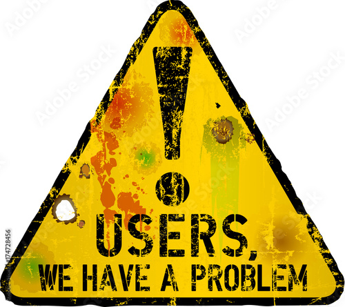 Website down sign, vector illustration