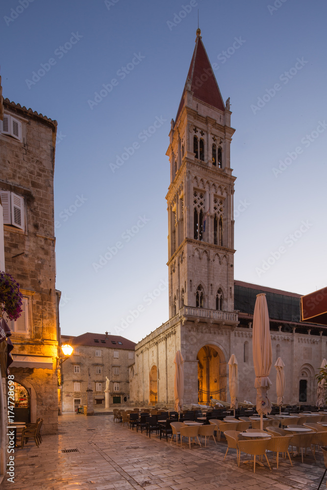 Bell Tower Of Cathedral of St. Lawrence in Trogir, Croatia