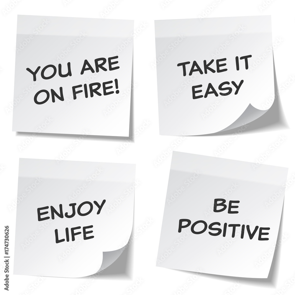 Sticky note with text and shadow isolated on transparent background set. White paper. Message on notepaper.Reminder. Vector illustration. Sticky note with text and shadow isolated on transparent background set. White paper. Message on notepaper.Reminder. Vector illustration.