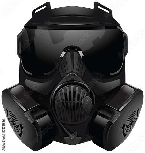 Gas mask on white background