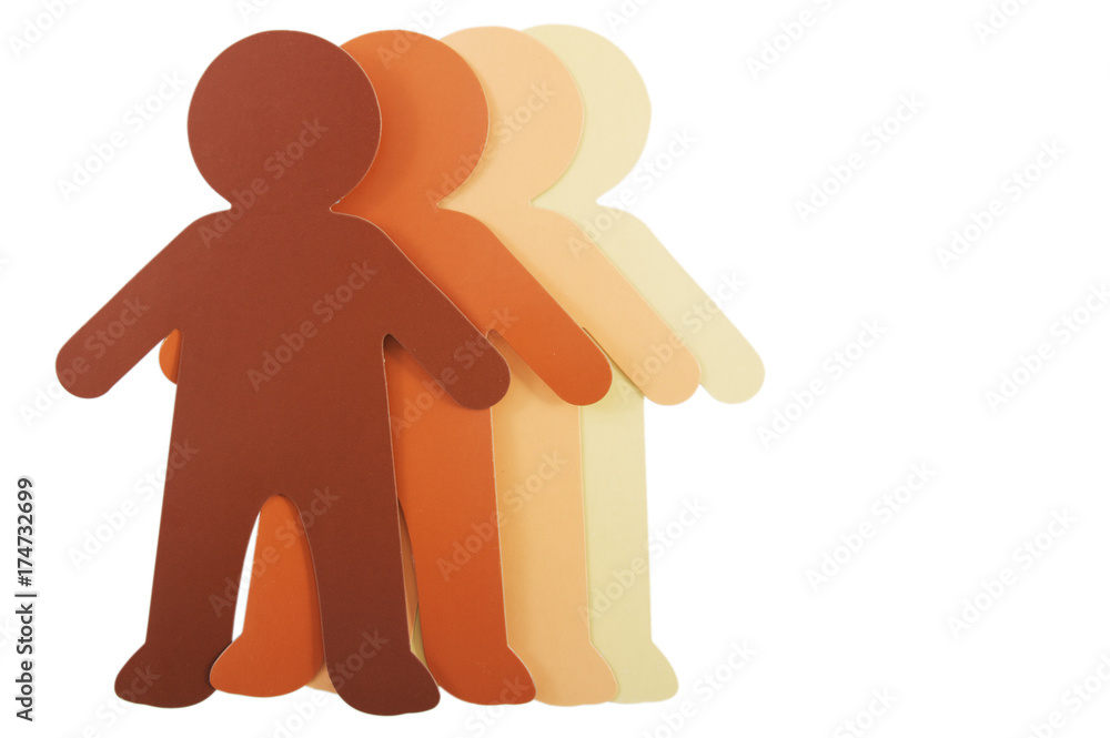 Obraz premium People of Color Isolated on white