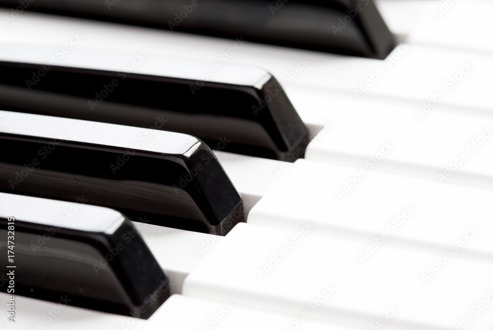 Close up image of black and white keyboard keys Close up image of black and white keyboard keys