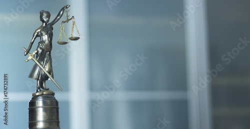Canvas Print Legal law firm statue