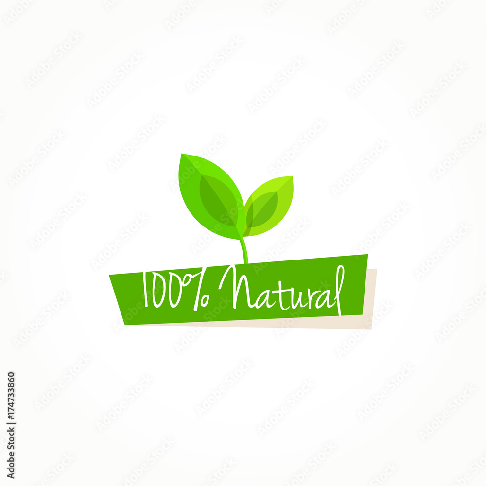 100% Natural Label 100% Natural Label
