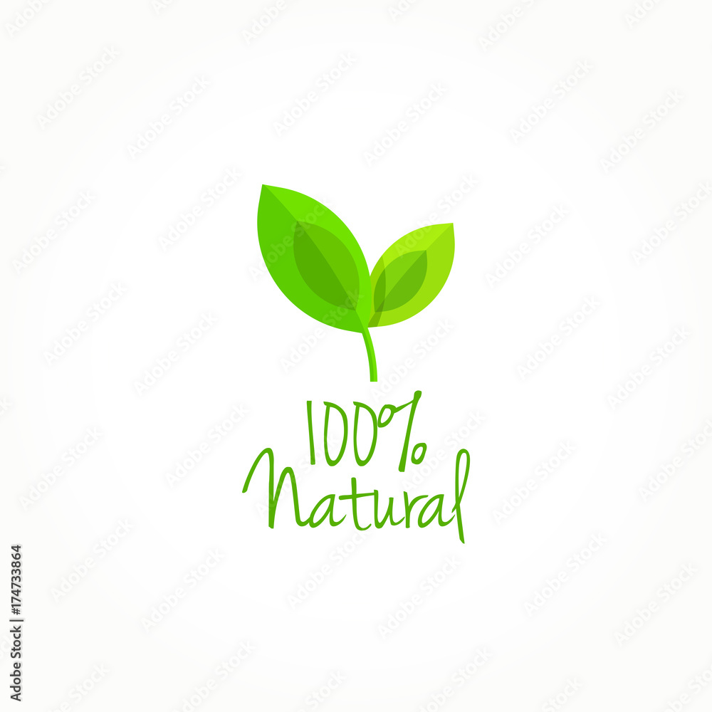 100% Natural Label 100% Natural Label