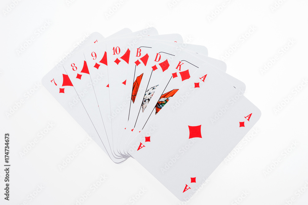 Obraz premium Set Spielkarten Karo