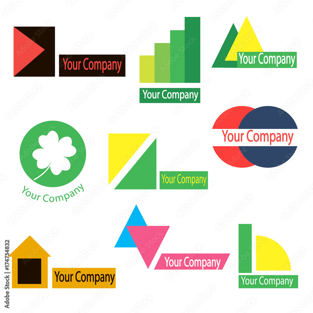 A set of logos for the company A set of logos for the company