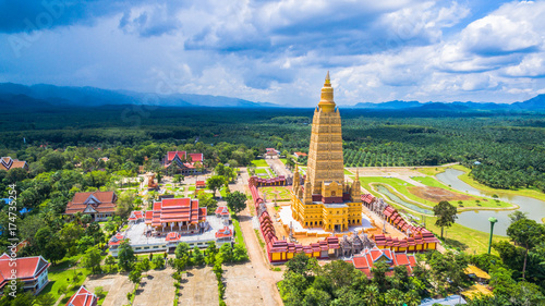scenic view the highest golden pagoda in Thailand © Narong Niemhom