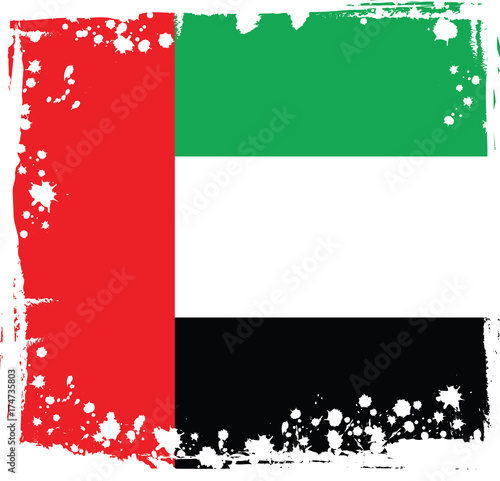 Abstract UAE Flag, Emirates Colors (Vector Art)