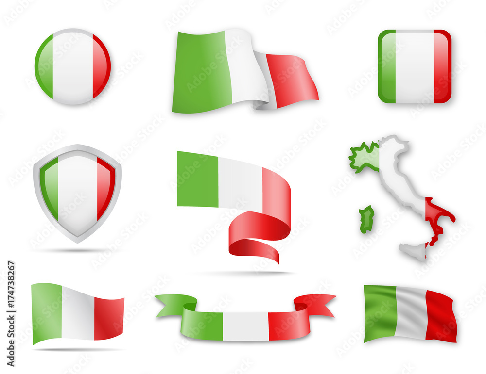 Italy Flags Collection Italy Flags Collection