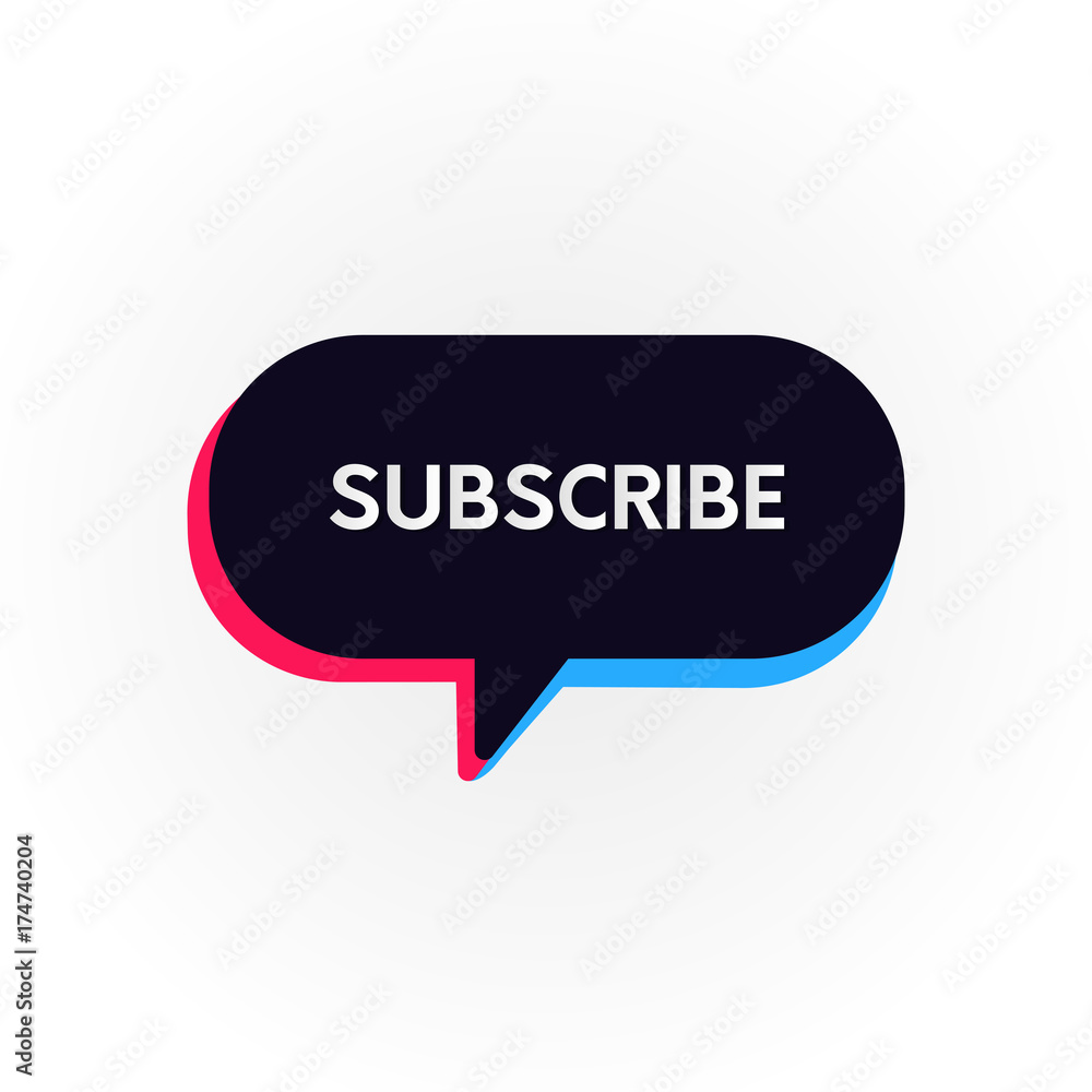 Modern subscribe banner icon. Social network promorional button. Modern subscribe banner icon. Social network promorional button.