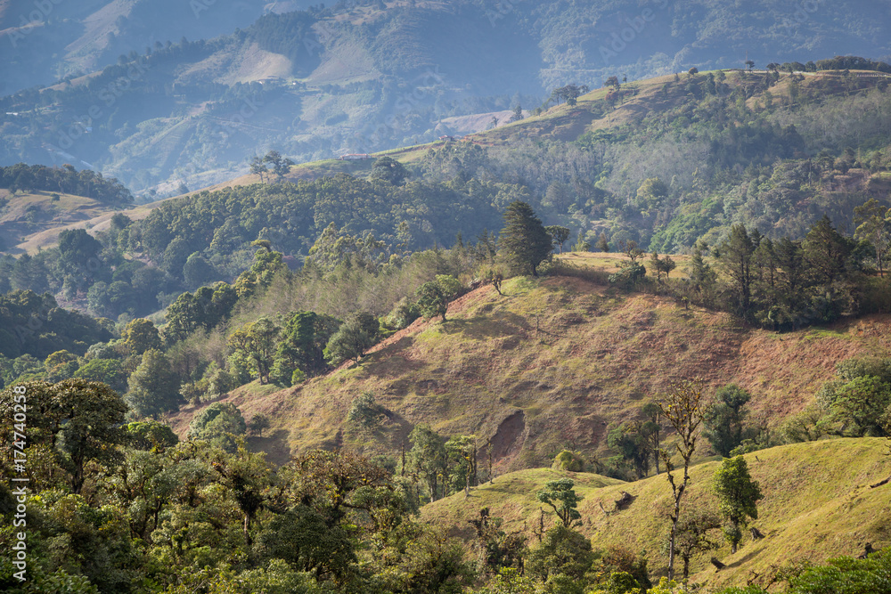 Talamanca mountain landscape in Costa Rica