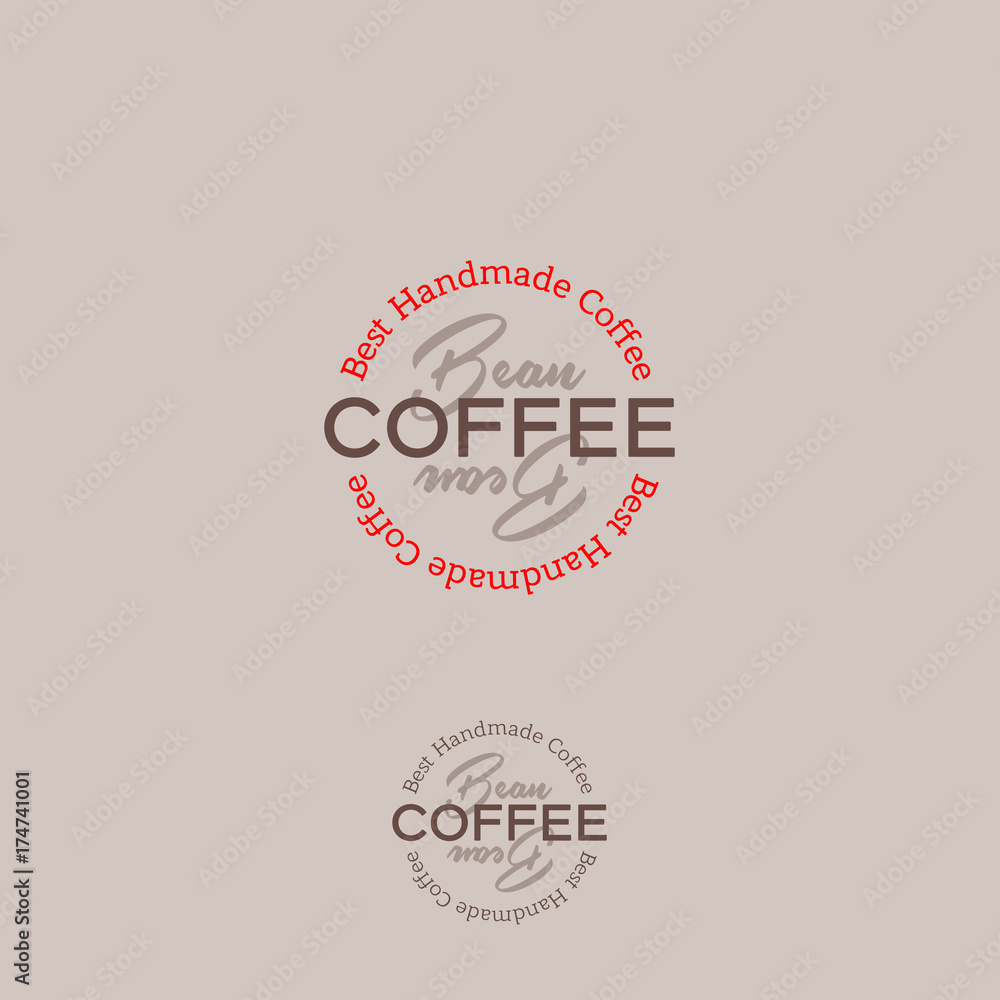 Coffee Bean Logo. Coffee emblem.