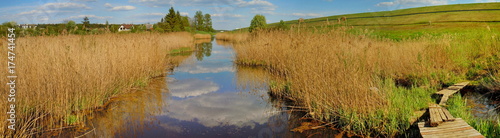 Panoramic view of river and wetland