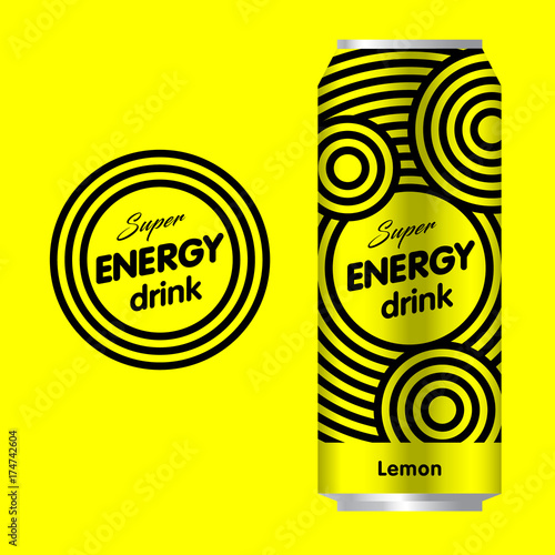 Logo and Packaging with a yellow background