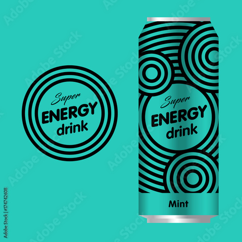 Logo and Packaging with a mint background.