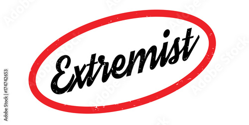 Extremist rubber stamp. Grunge design with dust scratches. Effects can be easily removed for a clean, crisp look. Color is easily changed.