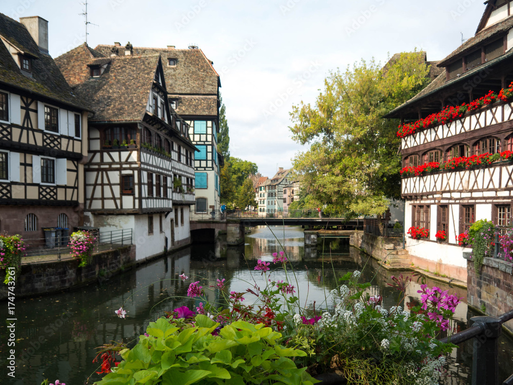 The Maison de Tanneurs, or house of the tanners, is one of the most recognizable buildings in the Petite France area of the historic city center of Strasbourg, France. September, 2017 The Maison de Tanneurs, or house of the tanners, is one of the most recognizable buildings in the Petite France area of the historic city center of Strasbourg, France. September, 2017