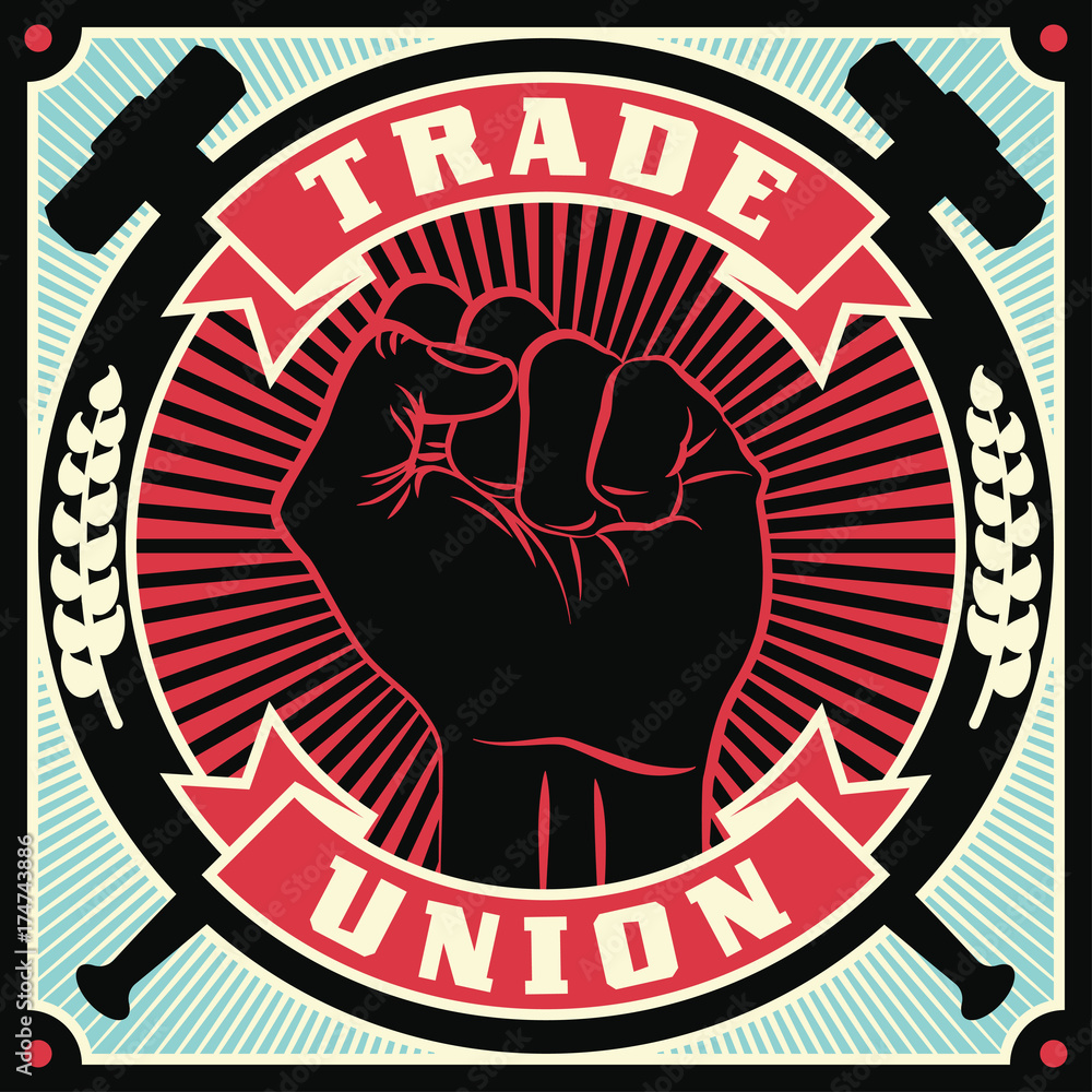 Trade Union conceptual retro illustration Stock Vector | Adobe Stock