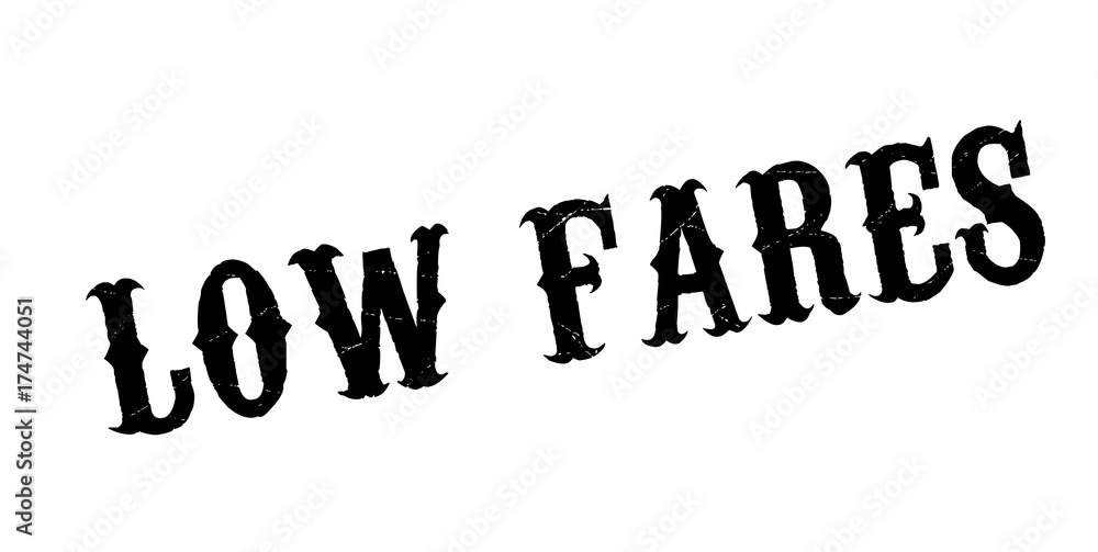 Low Fares rubber stamp. Grunge design with dust scratches. Effects can be easily removed for a clean, crisp look. Color is easily changed. Low Fares rubber stamp. Grunge design with dust scratches. Effects can be easily removed for a clean, crisp look. Color is easily changed.
