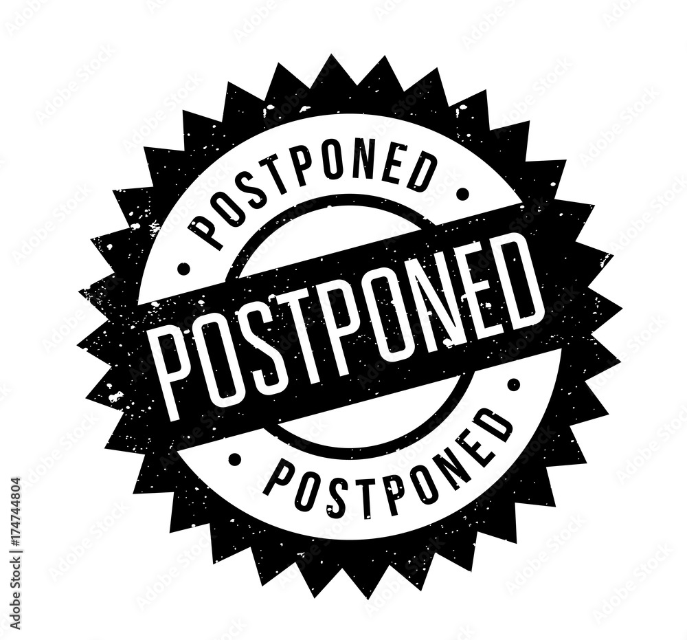 Postponed rubber stamp. Grunge design with dust scratches. Effects can be easily removed for a clean, crisp look. Color is easily changed. Postponed rubber stamp. Grunge design with dust scratches. Effects can be easily removed for a clean, crisp look. Color is easily changed.