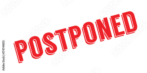 Postponed rubber stamp. Grunge design with dust scratches. Effects can be easily removed for a clean, crisp look. Color is easily changed.