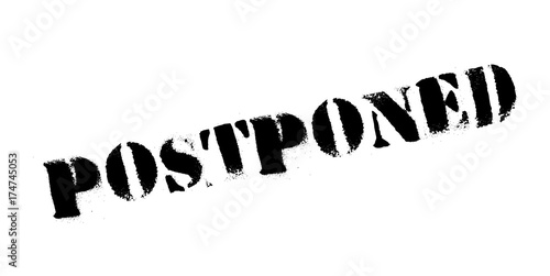 Postponed rubber stamp. Grunge design with dust scratches. Effects can be easily removed for a clean, crisp look. Color is easily changed.