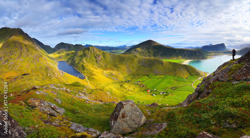 Sunny norwegian landscape