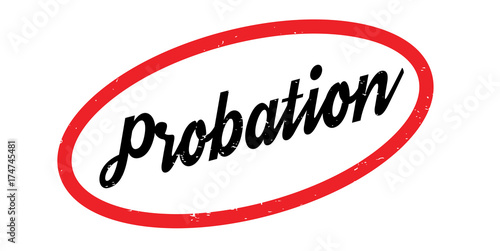 Probation rubber stamp. Grunge design with dust scratches. Effects can be easily removed for a clean, crisp look. Color is easily changed.